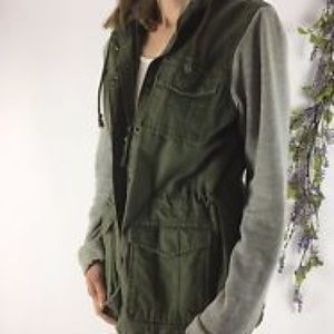 Military style hoodie jacket